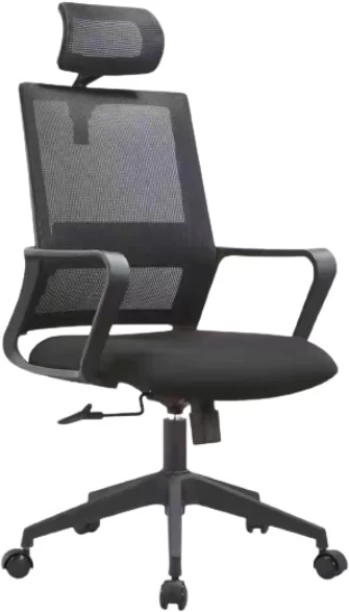 Fancy Corner Abrasive Mesh Office Chair 16 High Back Chair – Black