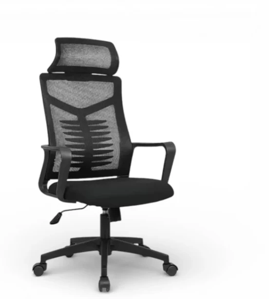 Hallo eBUY Office Chair with Wheels & Adjustable Height Black High Back Chair