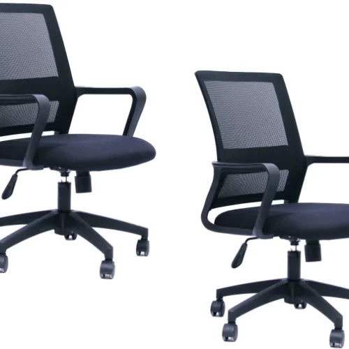 Infinity Homeware Monaco office chairs - Set of 2 Office Chairs Office Arm Chair – Black