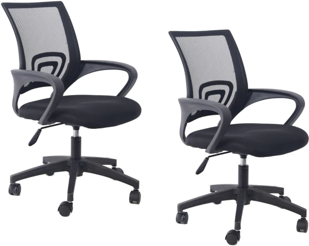 Infinity Homeware Oslo Home & Office Chair - Set of 2 Office Chairs Office Arm Chair – Black