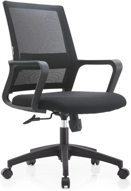 TOCC Antonio Medium Back Office Chair Office Conference Chair – Black