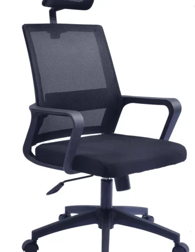 Eay Eay Thing Ergonomic Office Chair with Headrest Office Adjustable Arm Chair – Black
