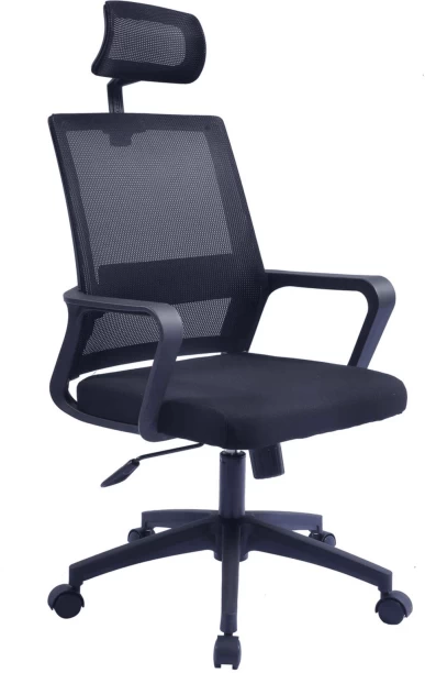 Eay Eay Thing Ergonomic Office Chair with Headrest Office Adjustable Arm Chair – Black