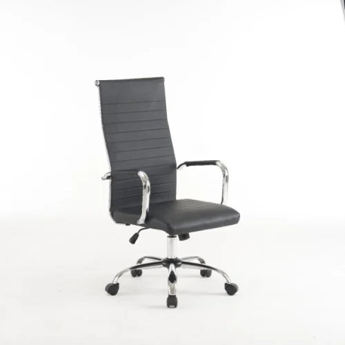 WGYI 922H High Back Padded Office Chair (Black) PU Leather Office Executive Chair
