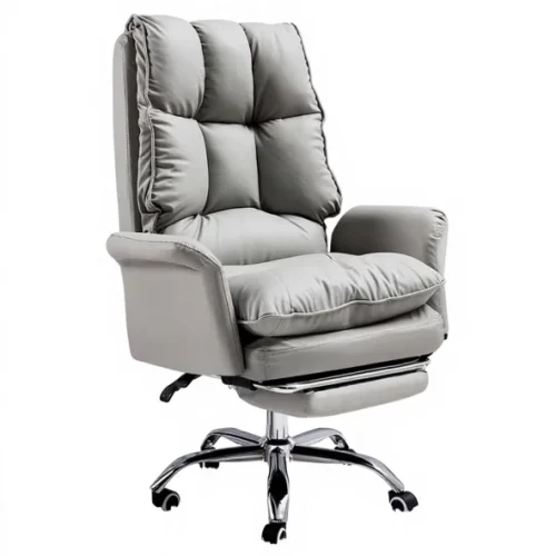 Eay Eaything Madala Padded Executive Office Chair With Foot Rest High Back Chair – Grey