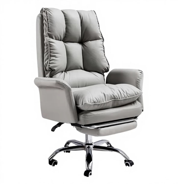 Eay Eaything Madala Padded Executive Office Chair With Foot Rest High Back Chair – Grey