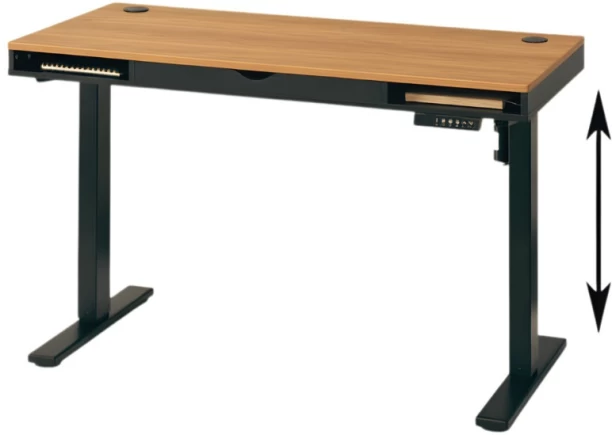 VIIDITTO Ergonomic Electric Standing Desk Multipurpose Table – black / oak