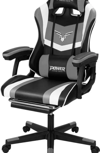 Power E4927S Gaming Chair Office Adjustable Arm Chair – Grey