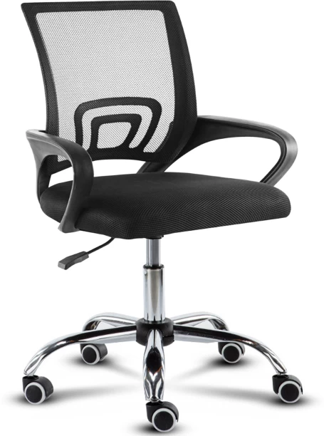 golden Star Africa Office Chair Mid-Back Computer Work Chair Office Adjustable Arm Chair – Black