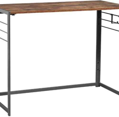 VIVIDITTO Kaelin Desk for Home Office and Study, Folding Multipurpose Table – BROWN