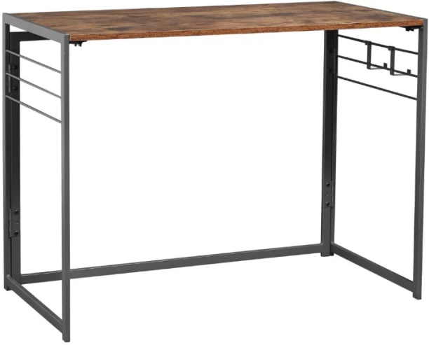 VIVIDITTO Kaelin Desk for Home Office and Study, Folding Multipurpose Table – BROWN