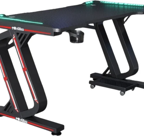 Deli Gaming LED Study Table – Black