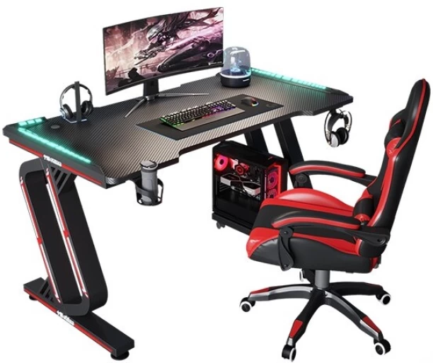 Deli Gaming LED Study Table – Black - Image 2