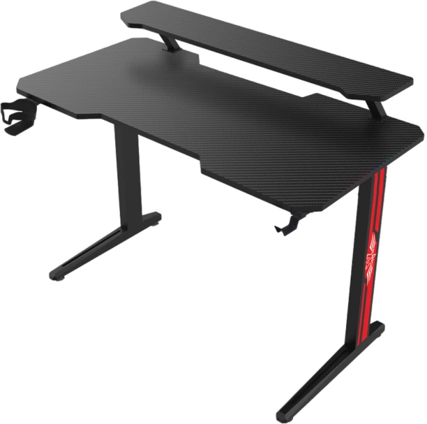 GameTech Gaming with Monitor Riser Study Table – Black