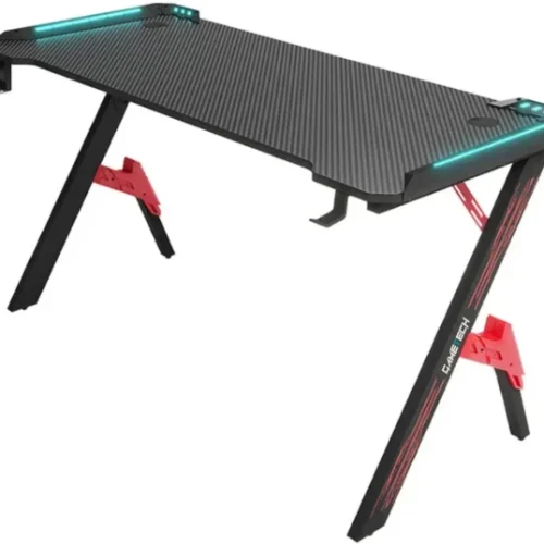GameTech Gaming LED Study Table – Black