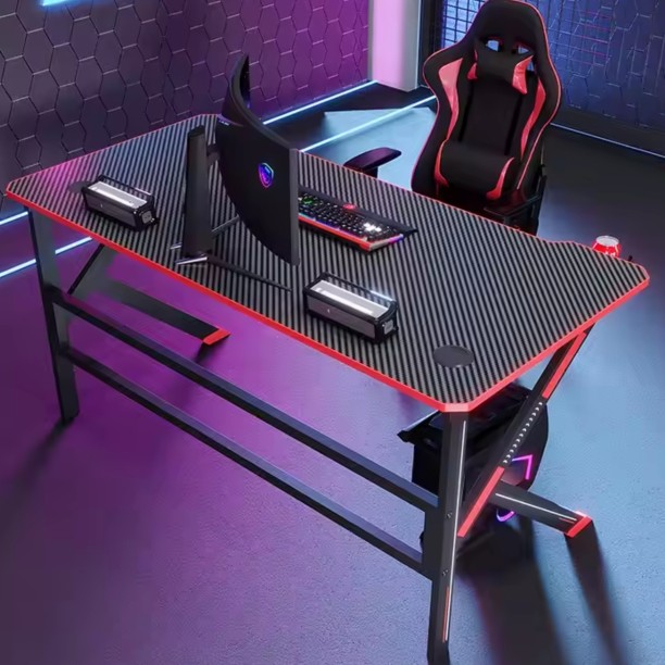 GameTech Gaming LED Study Table – Black - Image 4