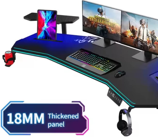 GameTech Gaming MT-Shape Study Table – Black - Image 2