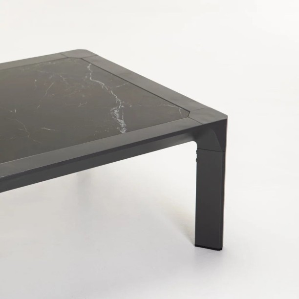 Luna 80x80cm Stone Top Outdoor Coffee Table 3697400661474 Multipurpose Table – Black - Image 3