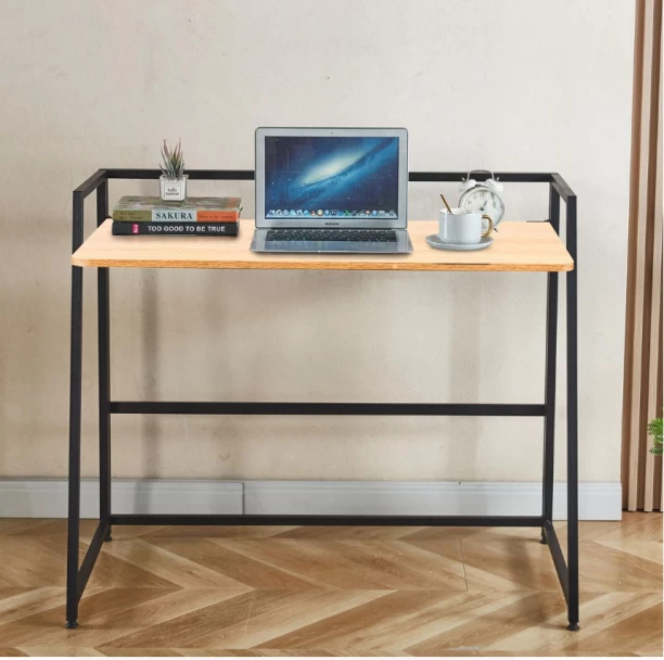 Deals online Portable Desk Computer Table Study Workstation for Home Office Study Table – Grey Wood - Image 2