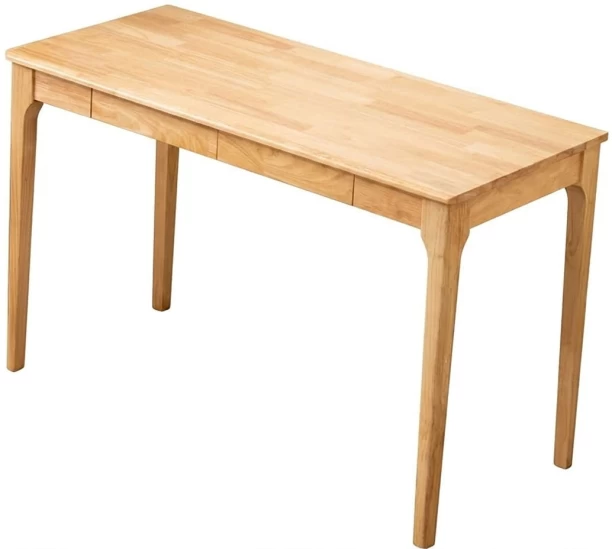 Black Rhino Student Desk with 2 Drawer Wooden Computer Table 120x55x75cm for Home Study Study Table – Yellow, Chair Included