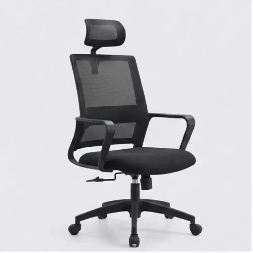 Durable Furniture Ergonomic High-Back Mesh Manager Chair Office Adjustable Arm Chair – Black