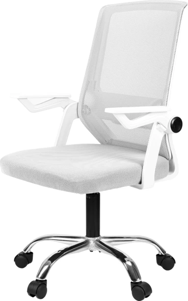 Deli Stationery Office Gaming Studying Chair Office Adjustable Arm Chair – White