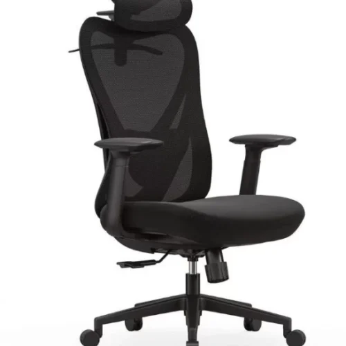 Minhaj Homeware Sapphire Ergonomic Chair Office Adjustable Arm Chair – Black