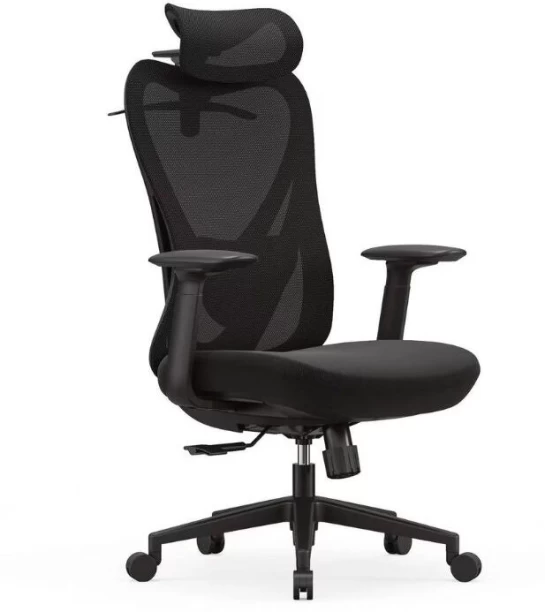 Minhaj Homeware Sapphire Ergonomic Chair Office Adjustable Arm Chair – Black