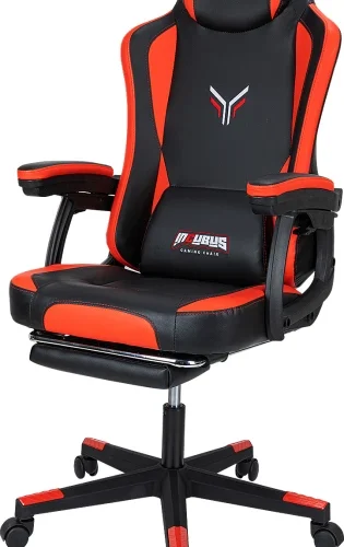 Deli 4936 Premium Gaming Chair - Office Adjustable Arm Chair – Red,Black