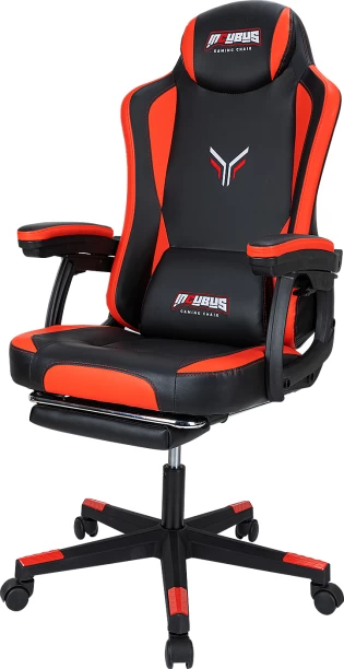 Deli 4936 Premium Gaming Chair - Office Adjustable Arm Chair – Red,Black