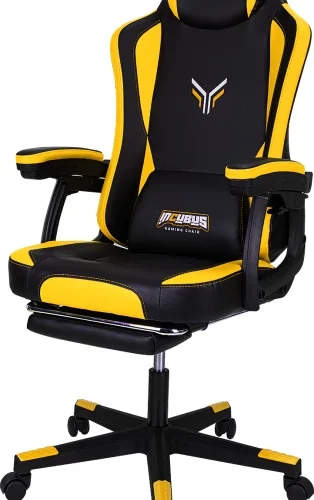 Deli 4936 Premium Gaming Chair - Office Adjustable Arm Chair – Yellow black