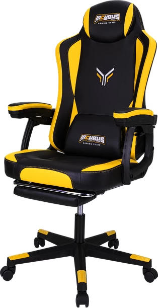 Deli 4936 Premium Gaming Chair - Office Adjustable Arm Chair – Yellow black