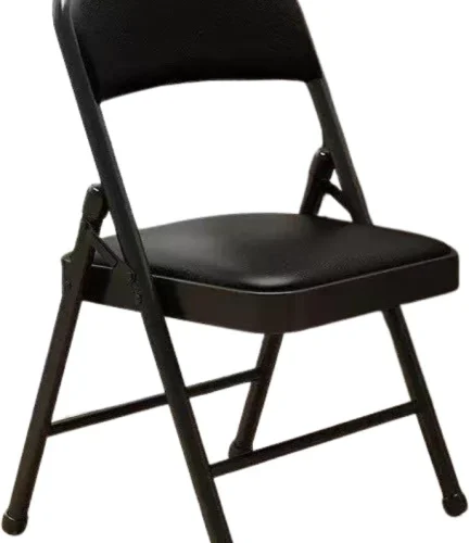 Generic FU8610 Office Folding Chair – Black, Silver