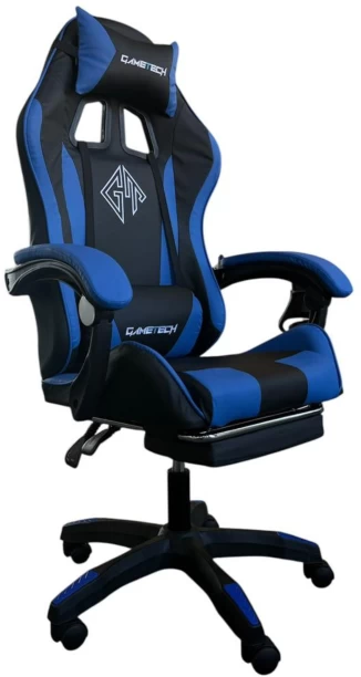 GameTech Gaming Chair - Office Arm Chair – Blue, Black