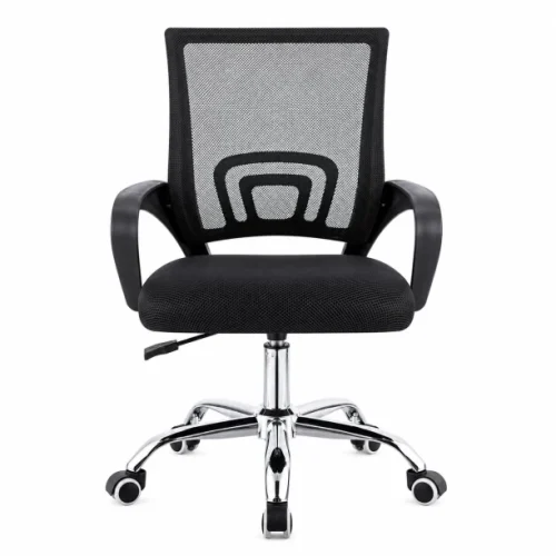 Jinsley Office Chair Office Adjustable Arm Chair – Black