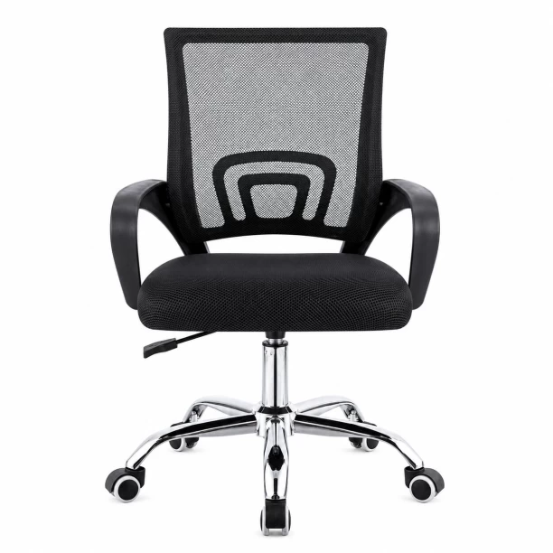 Jinsley Office Chair Office Adjustable Arm Chair – Black