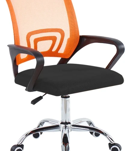 golden Star Africa Office Chair Mid-Back Computer Work Chair Office Adjustable Arm Chair – Orange Black