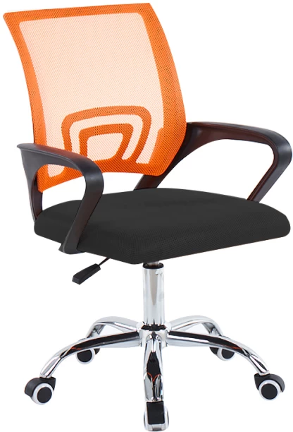 golden Star Africa Office Chair Mid-Back Computer Work Chair Office Adjustable Arm Chair – Orange Black