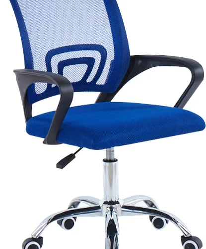 ArtisanFurniture Warehouse Furniture office chair ergonomically adjustable height with armrests and rotatable - dark blue Office Adjustable Arm Chair – BLK+BLUE