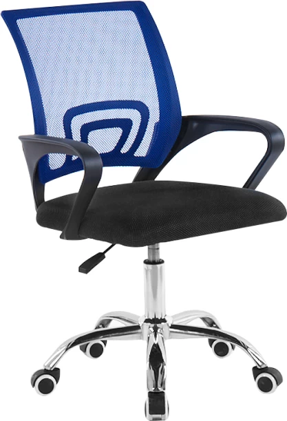 golden Star Africa Office Chair Mid-Back Computer Work Chair Office Adjustable Arm Chair – Black Blue