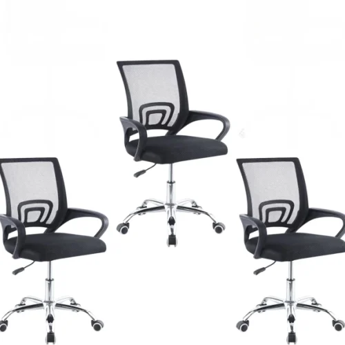 Generic Office Chair Ergonomic Computer Chair Home Armchair Office Adjustable Arm Chair – Black