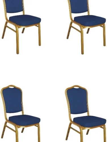 Restful Heavy Duty Banquet Chair Elegant & Durable Wedding Chairs High Back Chair – Blue