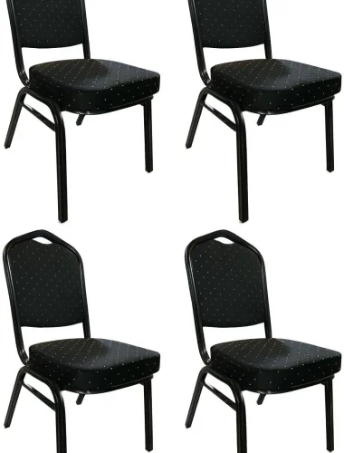 Sikandar Banquet Chairs Black 4 pcs Office Conference Chair