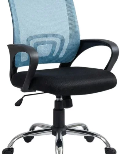 Durable Furniture Ergonomic Mesh Office Standing Desk Chair Office Adjustable Arm Chair – Blue & Black