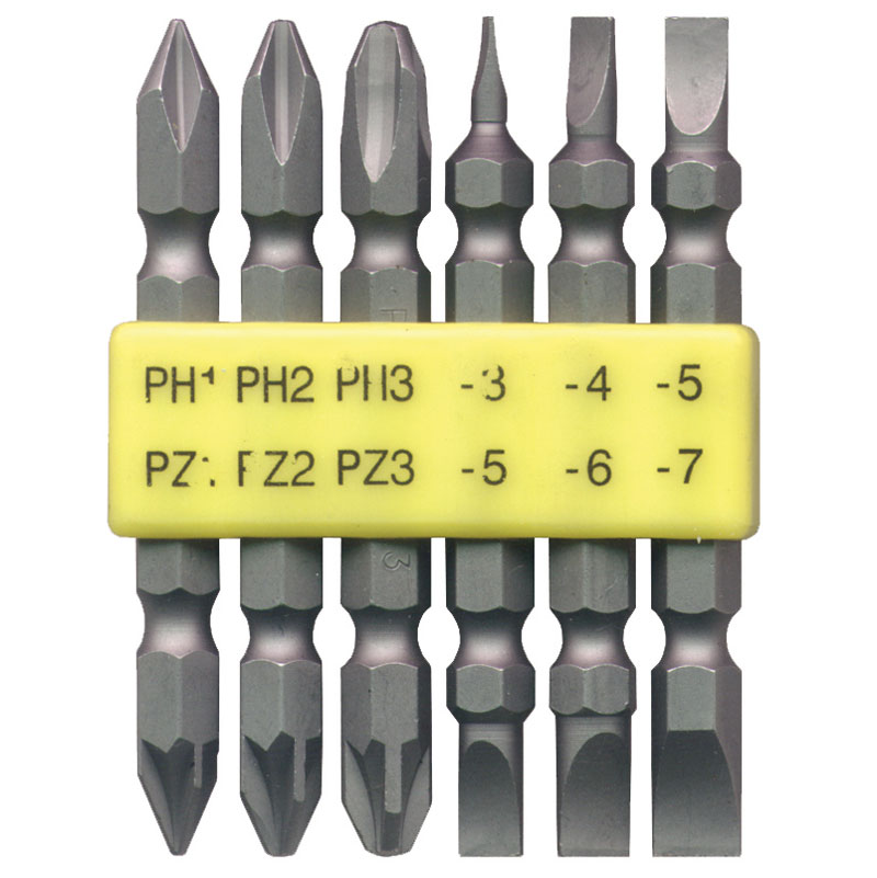 Tork Craft 6 PC 65 MM Double End Power Bit Set