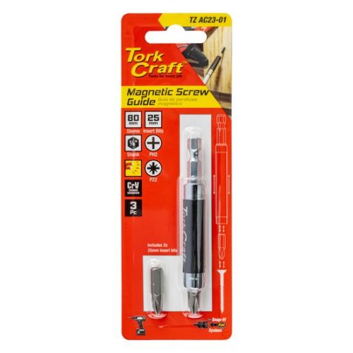 TORK CRAFT 80mm Magnetic Screw Guide 1/4" Hex