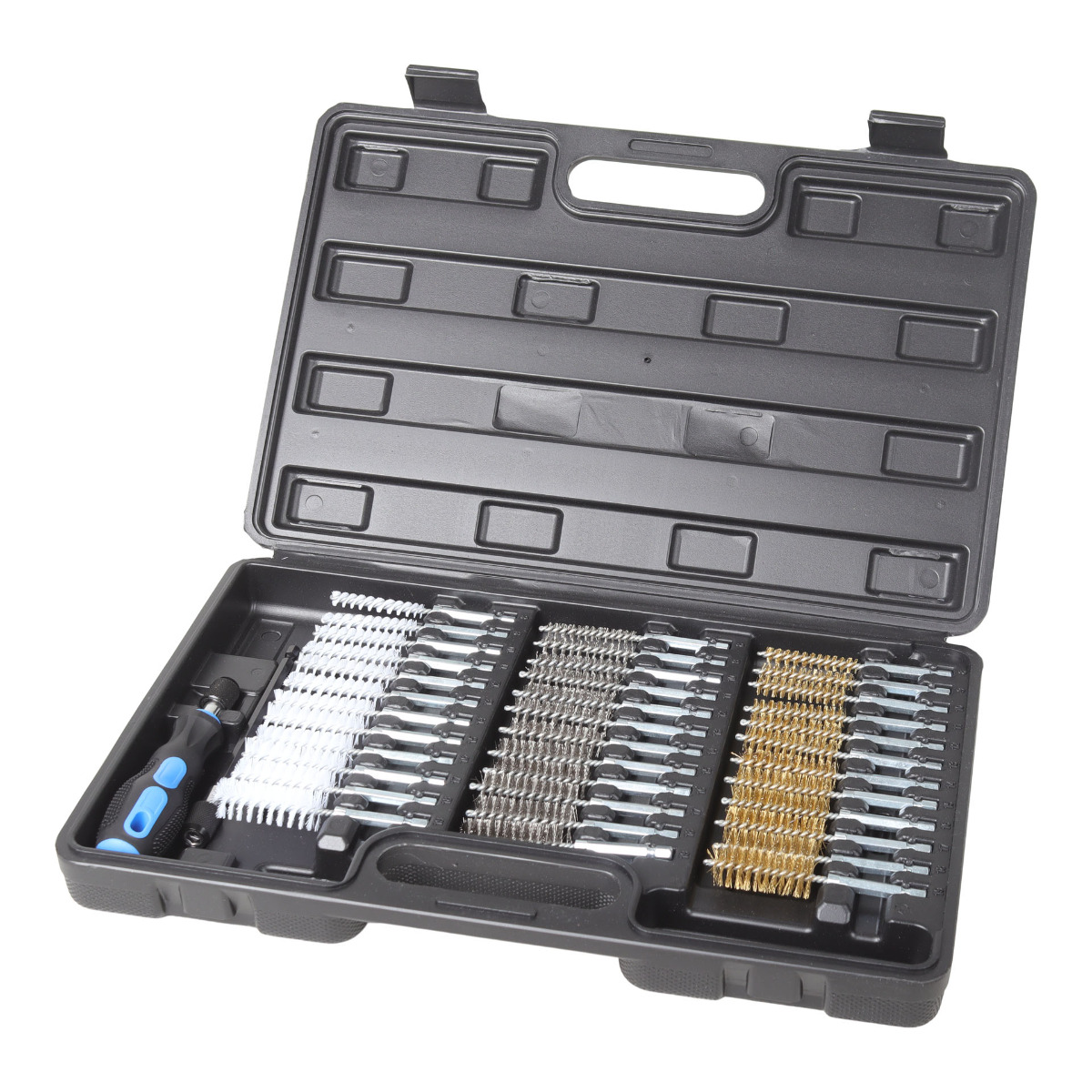 38PCS WIRE BRUSH CLEANING SET 1/4 INCH HES DRILL SHANK (HZ2105)