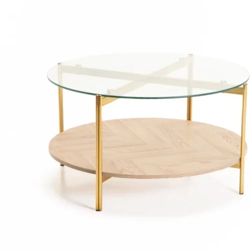 VIVIDITTO DF0807 Multipurpose Table – Gold/Oak