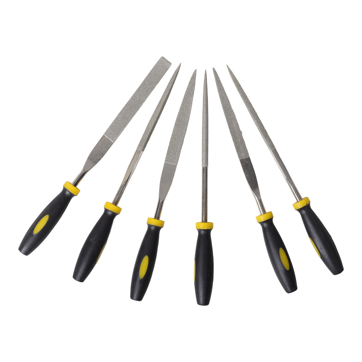 6PCE DIAMOND NEEDLE FILE SET WITH PLASTIC HANDLE