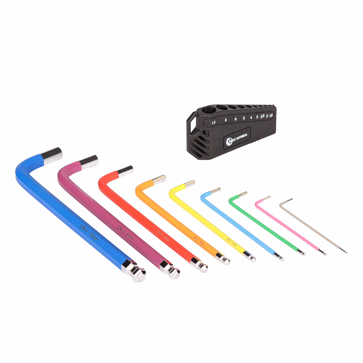MAC AFRIC 9PCS Colour Long Ball-Headed Hex Wrench CRV - Image 2